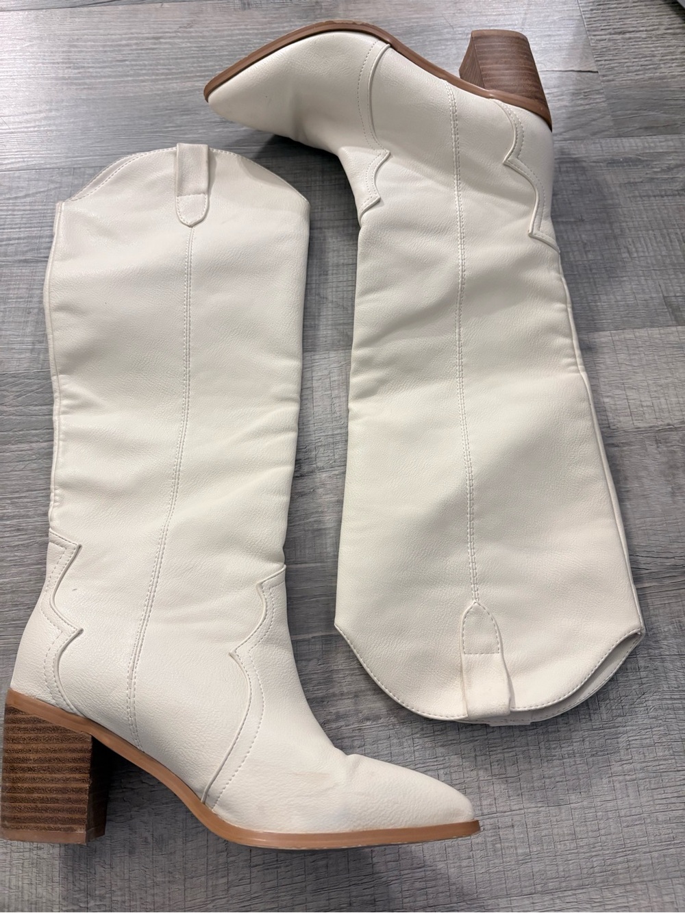 BILLINI NOVENA BOOTS OFF WHITE tall western trail ride cowboy cowgirl - Picture 4 of 6